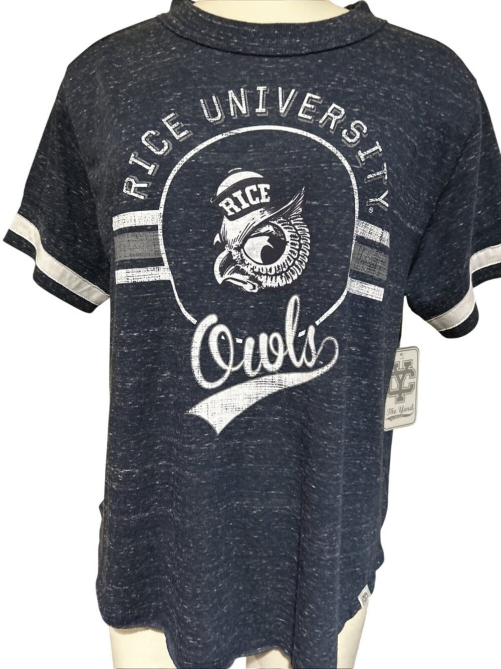 NEW Rice University Owls The Yard Heathered Navy Blue Shirt Sammy Women's M